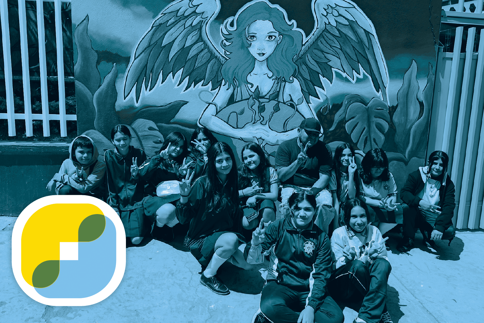 Con el mural “Madre naturaleza” estudiantes de la Técnica 85 dejan huellas de paz