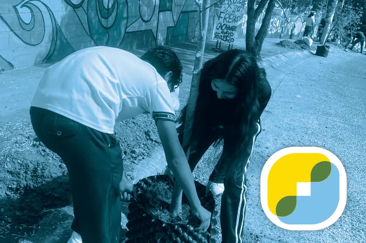 Renovando espacios: La Técnica #90 se une al reto “Cultivando Vida” con más árboles y menos concreto.